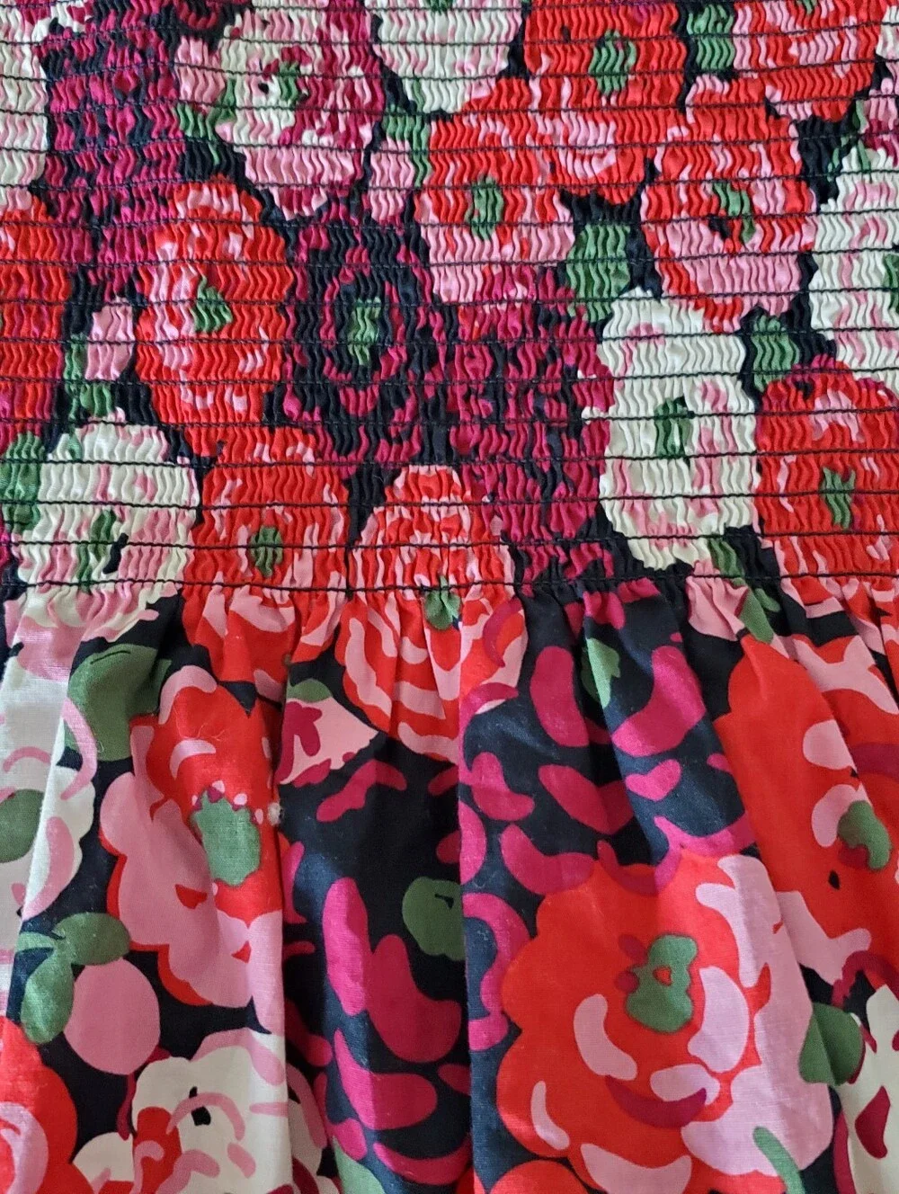 Kate Spade Rosette Blooms Puff Shoulder Top